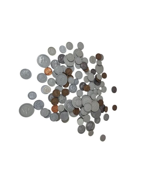 Other - Assorted Play Money Coins Lot - Plastic & Metal Look Alike